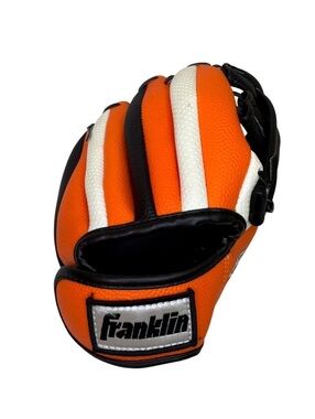 Franklin RTP 8.5N Youth T-Ball Glove Orange White Black Right Hand Throw 8.5”